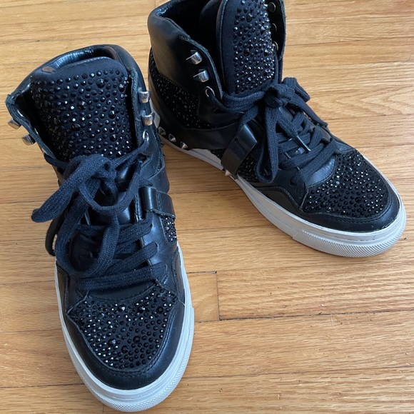 ASH Jewel Black High Top Sneakers. Size EU 36 - Picture 5 of 10